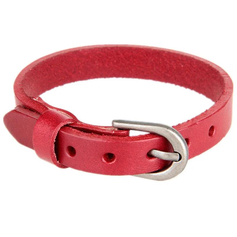 Leather Men Bracelet Simple Strap Belt Adjustable Bracelets Bangles Wrist Buckle Fashion Males Trendy Jewelry