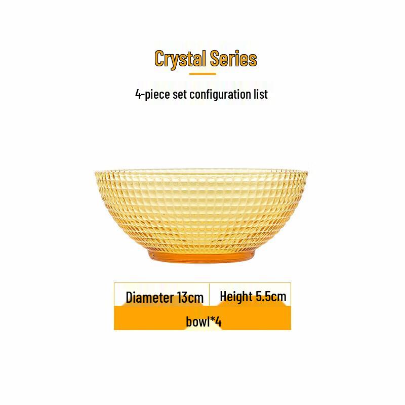 Набор из 4 стеклянных пиал для риса VISIONS Corning Crystal Series, 350 мл