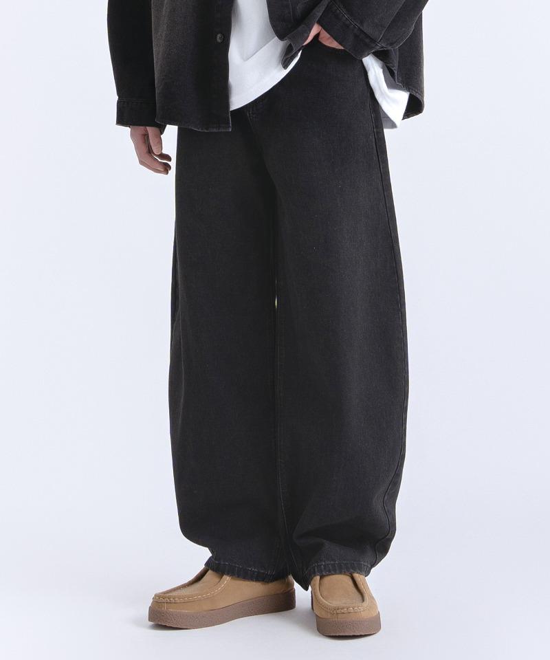 UNDEROFF Semi-Balloon Denim Pants Black
