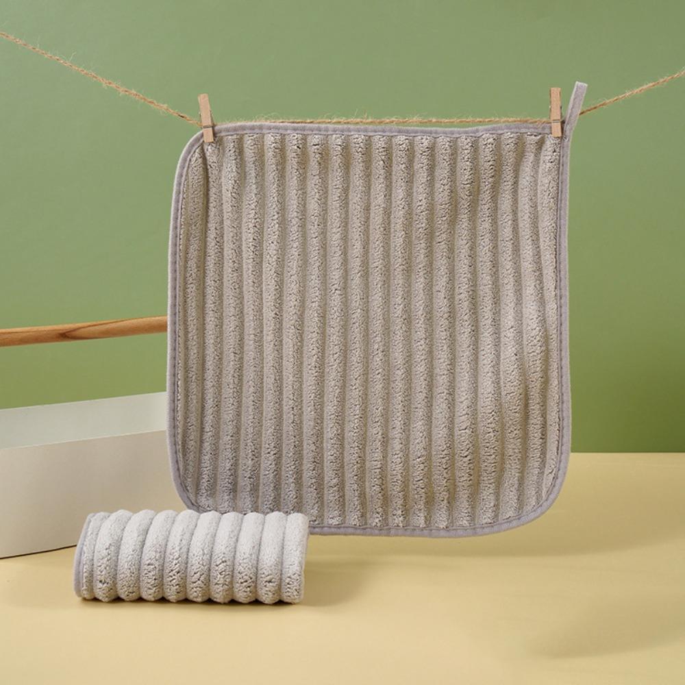 

6 Piece Absorbent Face Towel Quick Drying Kitchen Towel Multi-functional Washcloth Home 11.81x11.81 in сірий