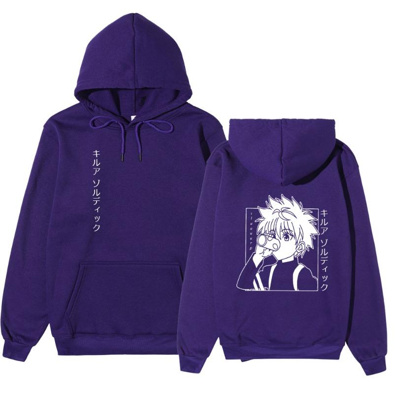 Hunter X Hunter Fashion Hoodies Men Women Hooded Sweatshirts Fashion Hip Hop Casual Pullovers Autumn Boys Girls Black Streetwear Hoodie