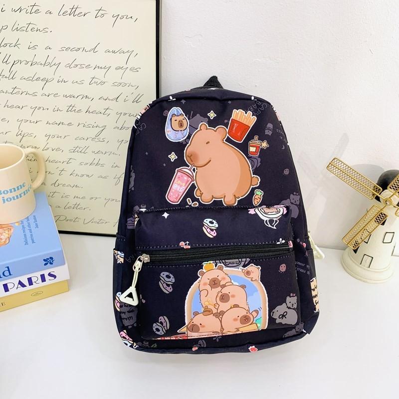 Capacity Capybara Large Backpack Kid Leisure Cartoon Animal Schoolbag Breathable