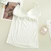Women's Tank Top with Built-in Bra Adjustable Spaghetti Strap Cami Shirts Casual Sleeveless Camisoles Under Clothes for Yoga Workout