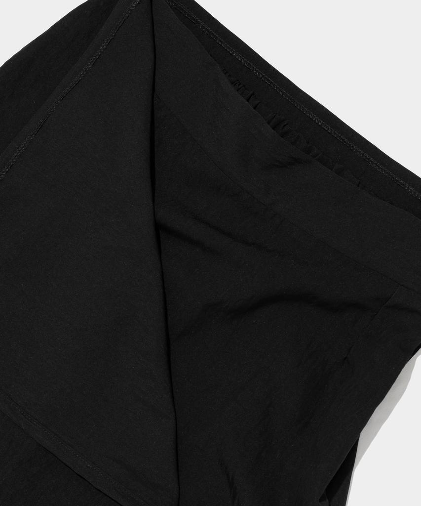 Road Road Wrap Nylon Long Skirt (Black)