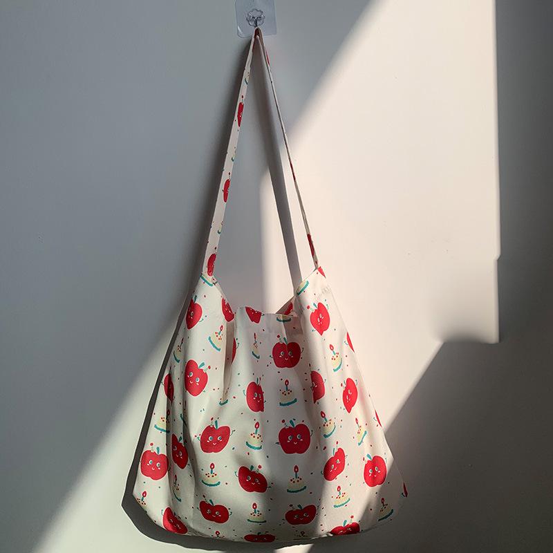 Schultertasche aus Kord-Canvas mit Leopardenmuster - Koreanischer Stil, Neues Sommer-College-Design