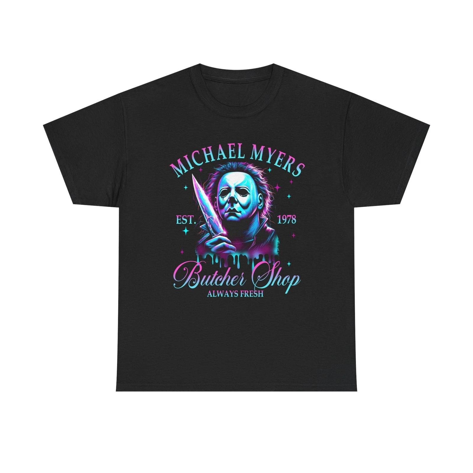 Michael Myers Butcher Shop Unisex Tee,Halloween Shirt, Horror Fan Apparel, S