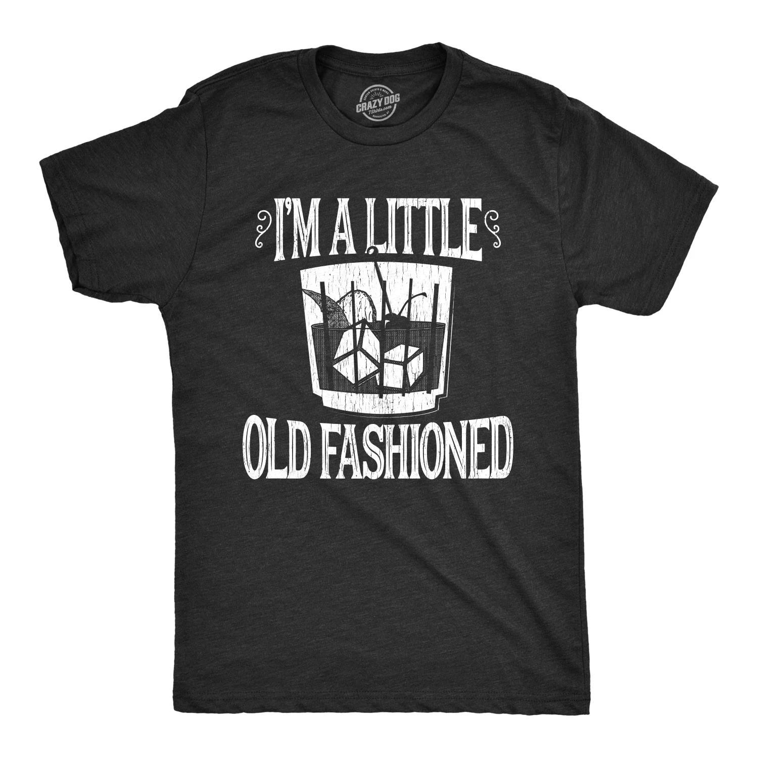 Mens Im A Little Old Fashioned T Shirt Funny Cocktail Tee XL