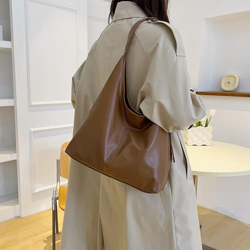 Yogodlns Women Retro Shoulder Tote Bag Versatile Shoulder Bag Commuter Crossbody Pack Fashion Large Capacity Student Book Bag