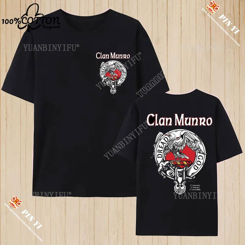 Harajuku Clan Fraser of Lovat Clansman’s Crest Badge Print Summer Trending Unisex T Shirt 100% Cotton O-neck Short-sleev