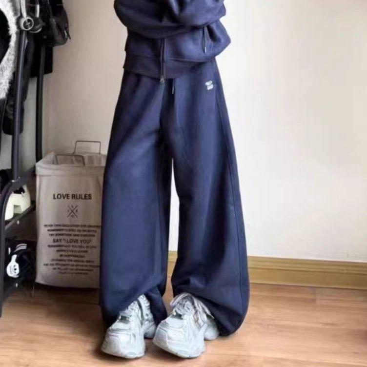 Women s Korean-Style Slimming Sportswear Set: Spring Loose Cardigan Hoodie & Sweatpants Two-Piece S