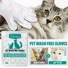 Yegbong Pet Dry Shampoo No Rinse Waterless Wash for Cats Dogs Odor Removal Hair Care Deshedding Dense Comb Gloves Cleaning Kit