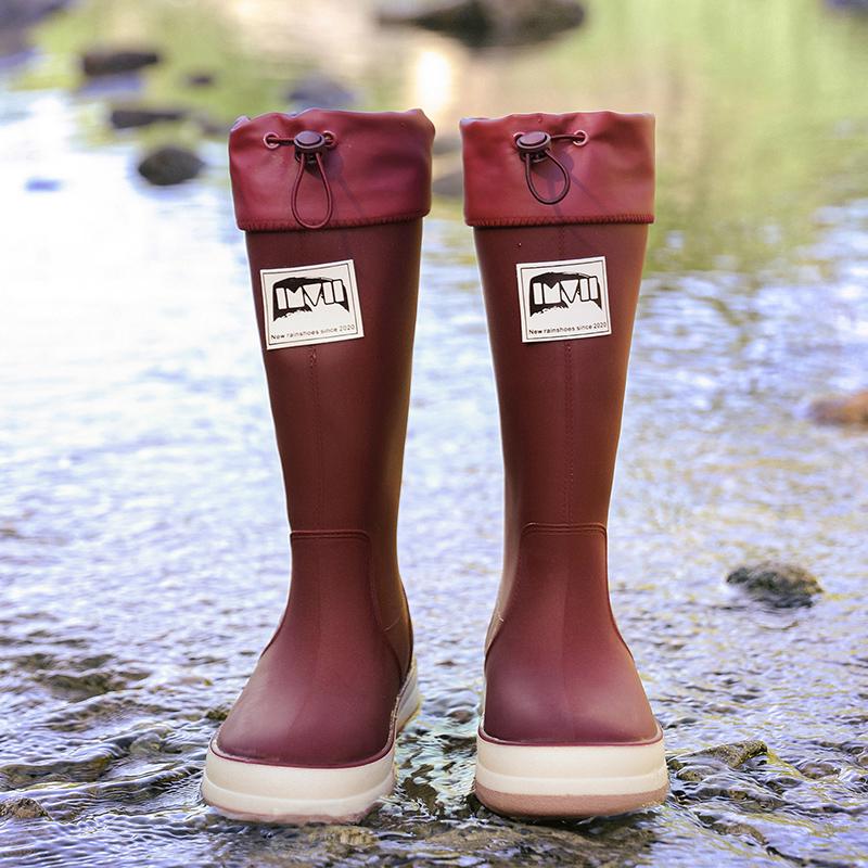 

Couple s Thick-Soled Fleece-Lined High-Top Waterproof Rain Boots for Men & Women 40