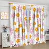 Cortinas Florais Laranja Rosa Quarto de Meninas Retro Hippie Estilosas Estampa Floral Margarida Tratamentos de Janela Cortina Infantil Poliéster Ideal Para