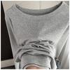 Ribbed Round Neck Long Sleeve Base Top Modal Slim Inner Wear For Winter Stretchy Slim Base Layer Soft Ribbed Fabric Good For Inner And Outer Wear Top