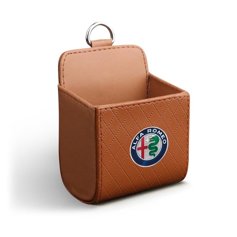 Car Interior Storage Bag Air Outlet Debris Bag Hanging Organizer Box for Alfa Romeo Giulia Giulietta MiTo Stelvio Tonale 4C 8C Disco Volante Gloria