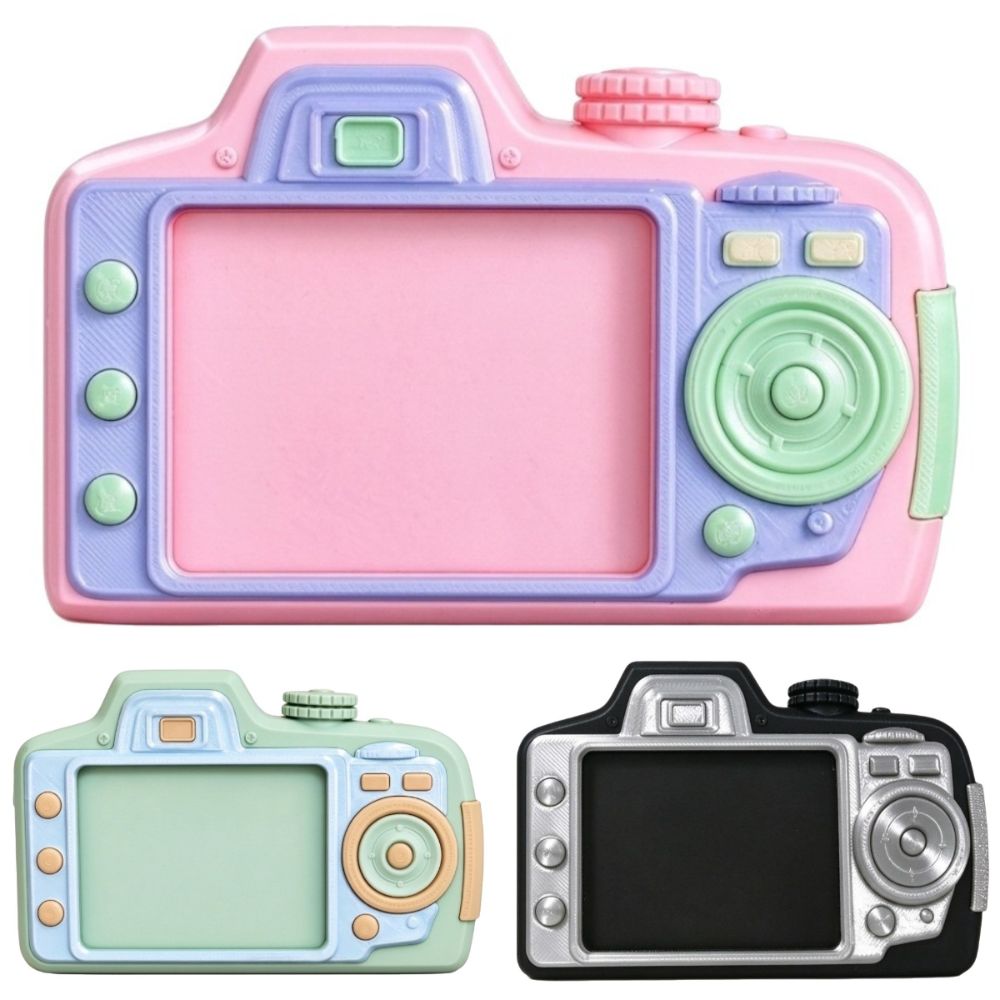 Creative Photo Frame Refrigerator Magnets Camera Design Postcard Display Stand Living Room