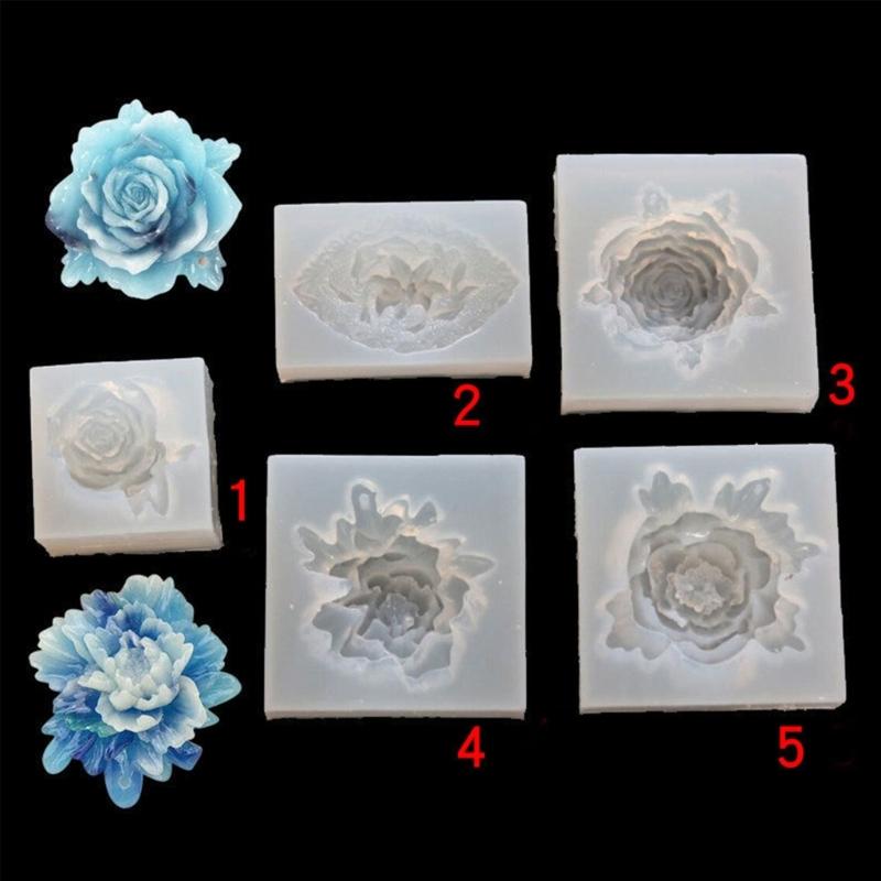 Soap Molds Candle Mould Epoxy Resin Moulds Crafts Moulds Flower Shaped Silicone Material Gift for DIY Hand-Making Lover