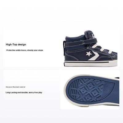 Pro Blaze Strap High TD Cuero y Punto Jaspeado - Azul Lago Zapatillas de Bebé Obsidiana Egret 769320C