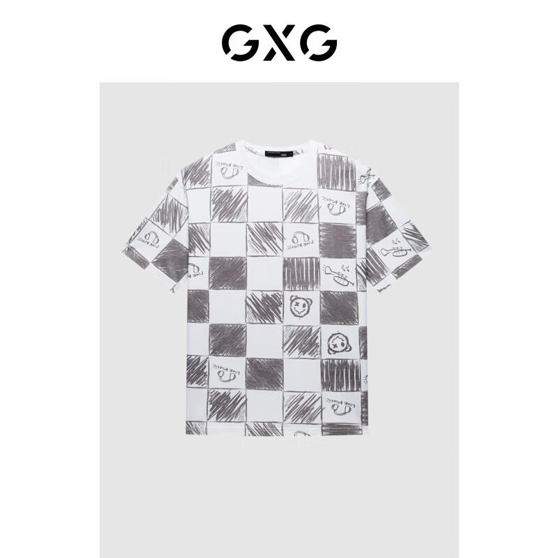 GXG Men s Pure Cotton Graphic Short Sleeve T-Shirt 175/L