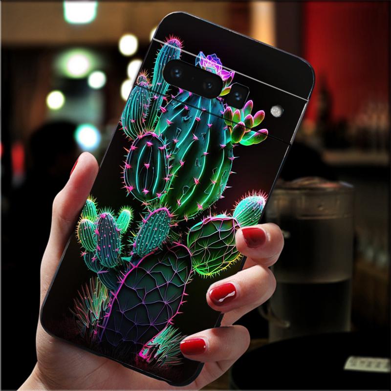 

Phone Case For Google Pixel 10 9 Pro XL 9A 8 7 6 Pro Pixel 8A 7A 6A Pixel 8 7 6 5 Cactus Flower Case Google Pixel 9