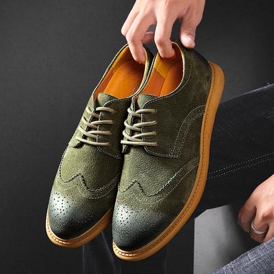 Fashion Spring Autumn Mens Brogue Shoes British Casual Business Formal Dress Footwear Classic Man Casual Leather Shoes Mens Leather Shoe