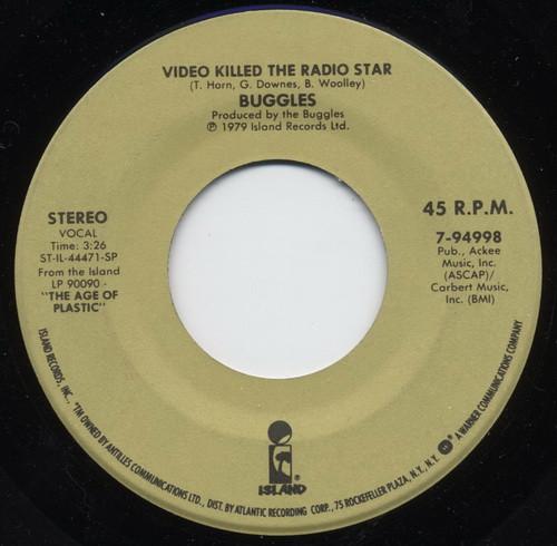 7-дюймовая пластинка BUGGLES ПИТ УИНГФИЛД Video Killed The Radio Star Eight 794998 Island Records US Рок Б/у