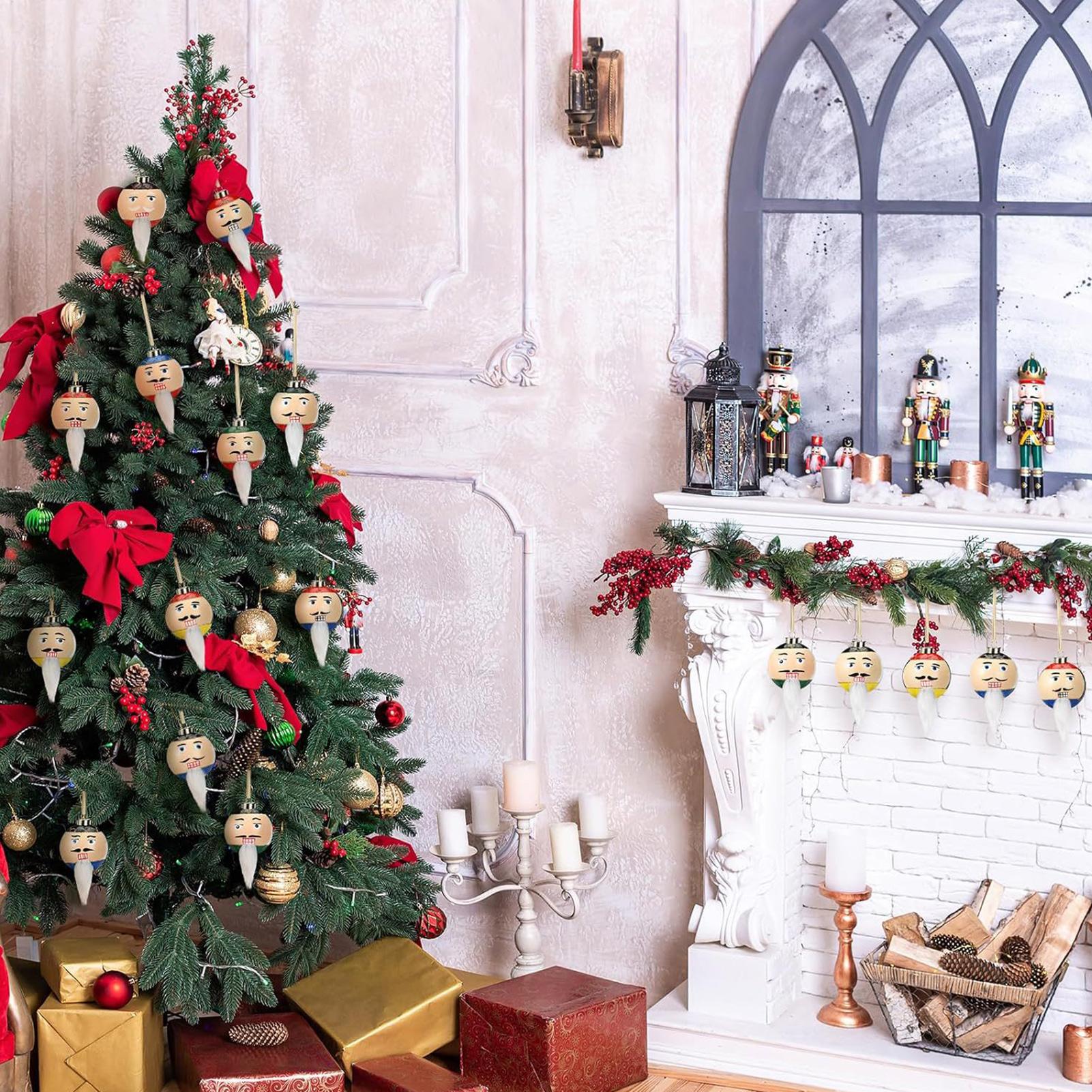 Christmas Ball Ornaments Glass Charm Christmas tree pendants 12 Faces Christmas Reusable Bubble Pendant Set for Holiday Party China Mainland