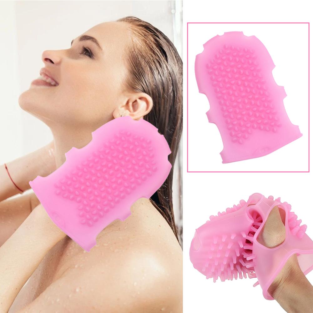 Shower Gloves Bath Scrub Remover Body Exfoliating Massage Shower Brush Silicone Bath Brush Skin Clean Silicone Bath Brushes