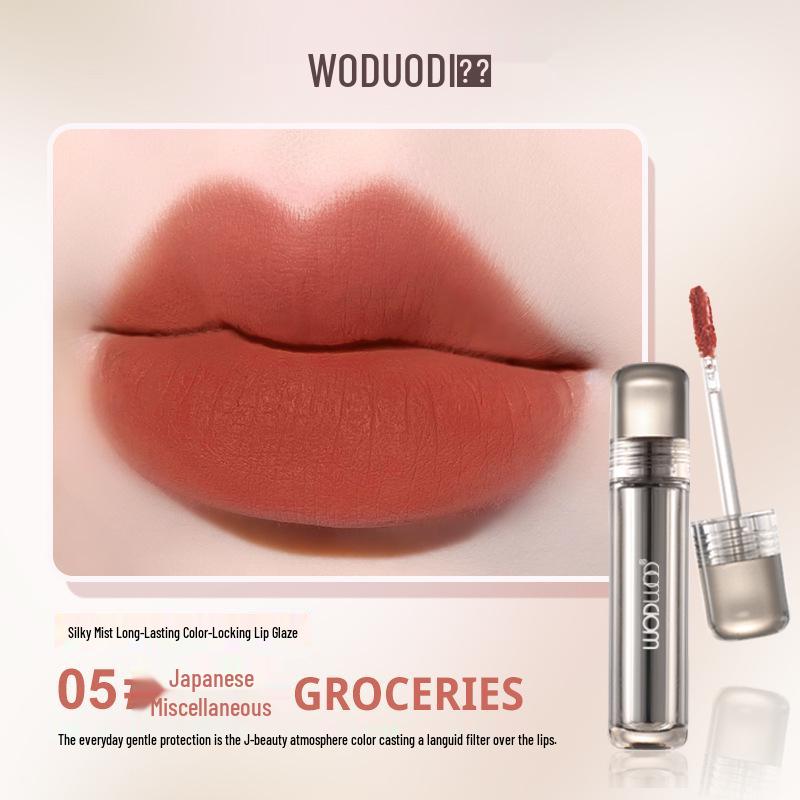 WODWOD Silky Mist Matte Lip Glaze: Long-Lasting, Waterproof, Stain-Resistant, Brightening Lipstick