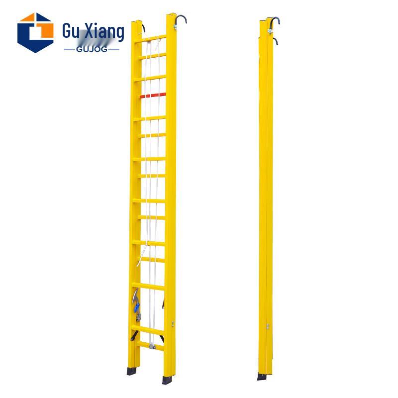 Guxiang Fiberglass Insulating Telescopic Lifting Ladder