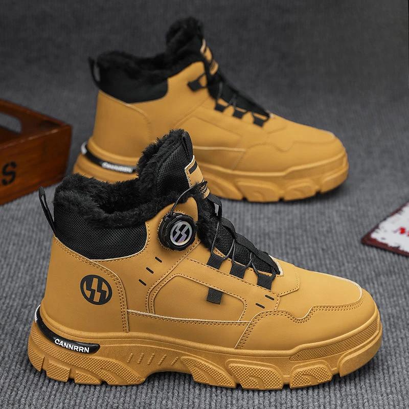 Male Winter Shoes Warm Cold Proof Men's Snow Boots High Top Platform Quality Fashion New In Comfortable Luxury Casual Fur Brands