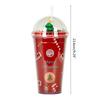 450ml Christmas Cup with Lid Straw Coffee Mug Xmas Cup Water Bottle Christmas Gift Wholesale Xmas Tumbler Reusable