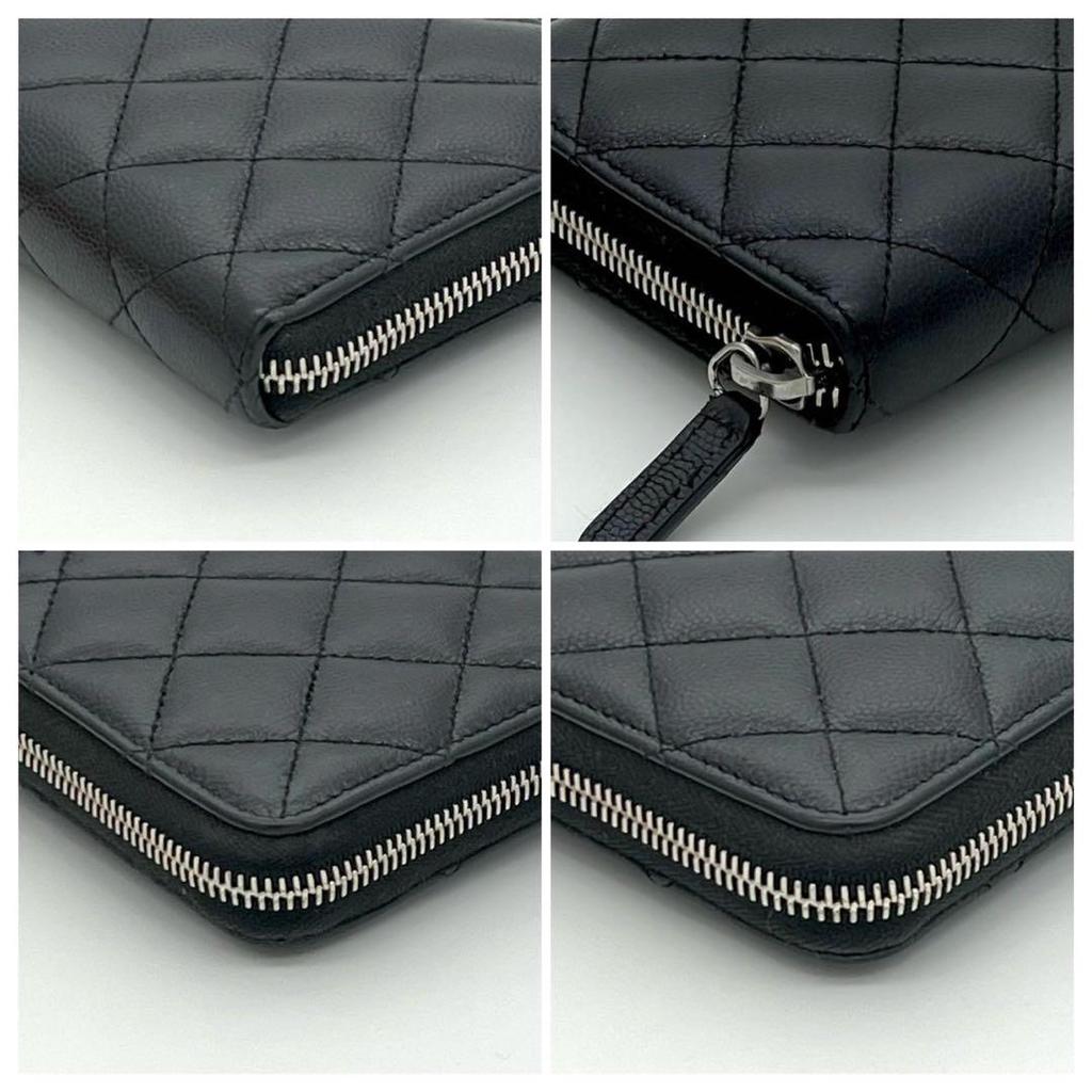 Used CHANEL Matelasse Caviar Skin Classic Long Zip Wallet