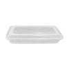 Clear Rectangular Disposable Food Container, 2500ml