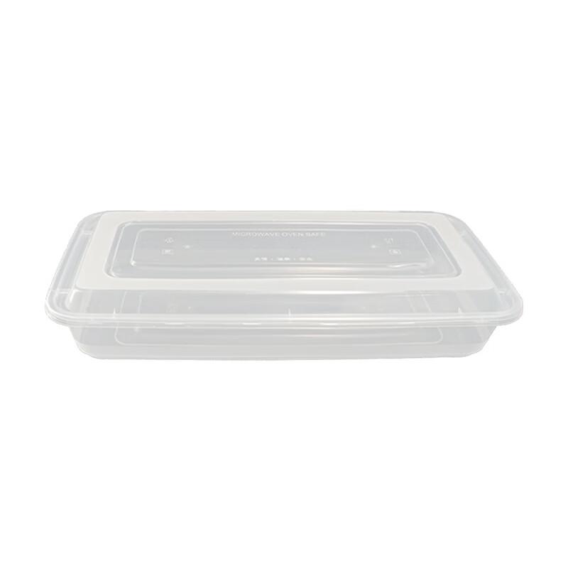 Clear Rectangular Disposable Food Container, 2500ml