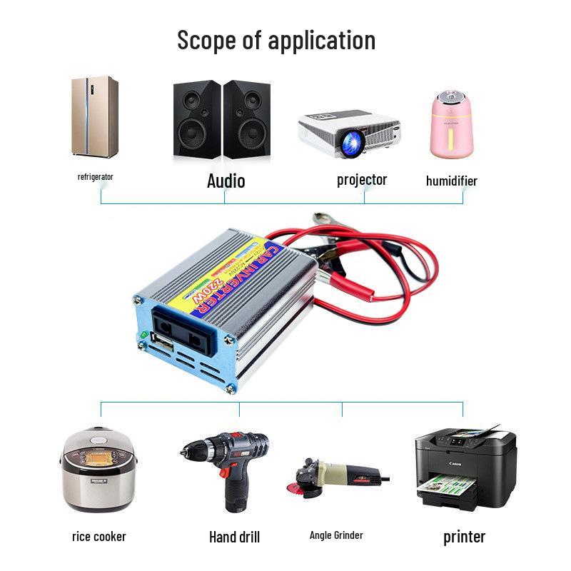 Foreign Trade 220V Outdoor Stall Car Power Inverter - Modified Sine Wave Converter