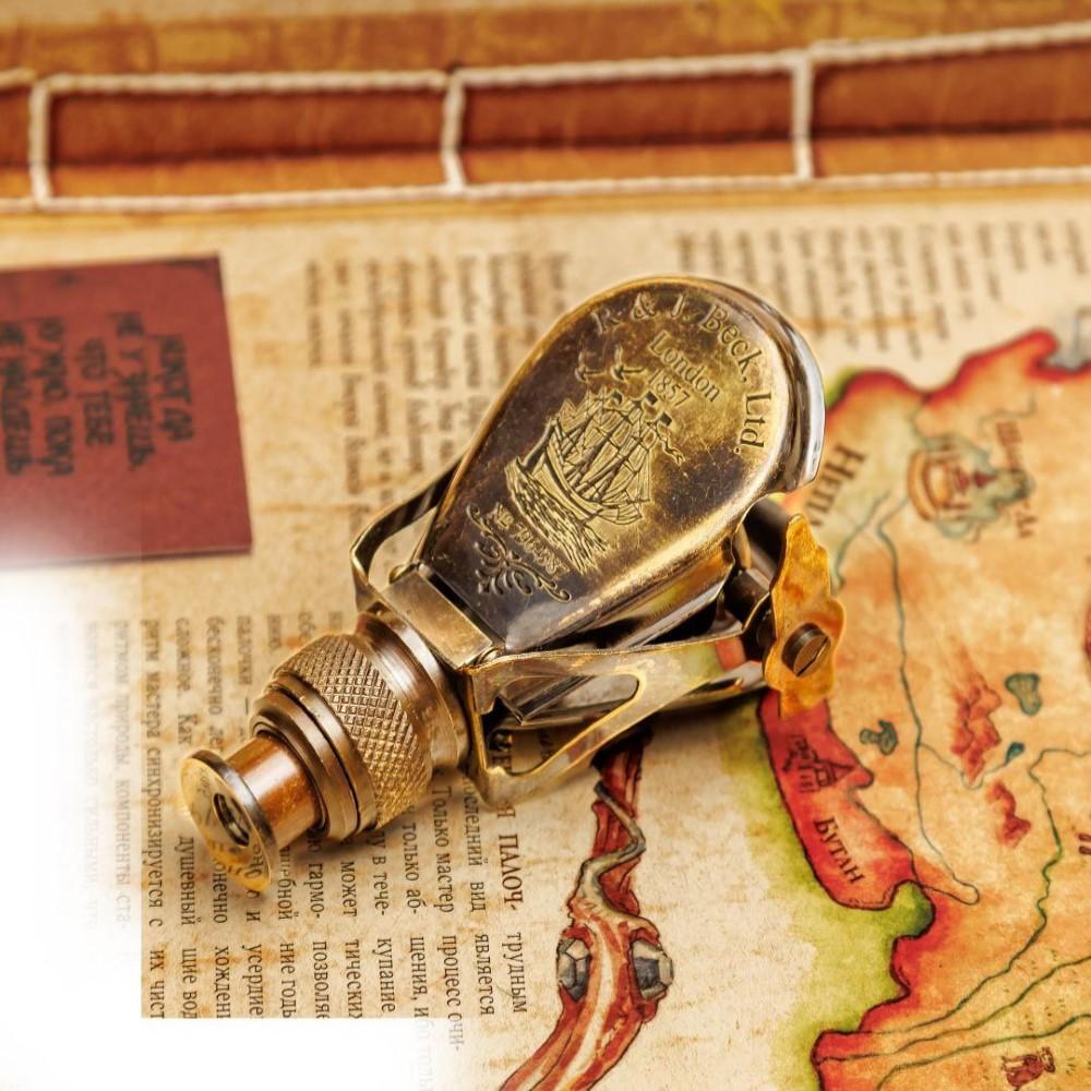 

Монокуляр из латуни Nautical – 10,16 см Винтажная подзорная труба как