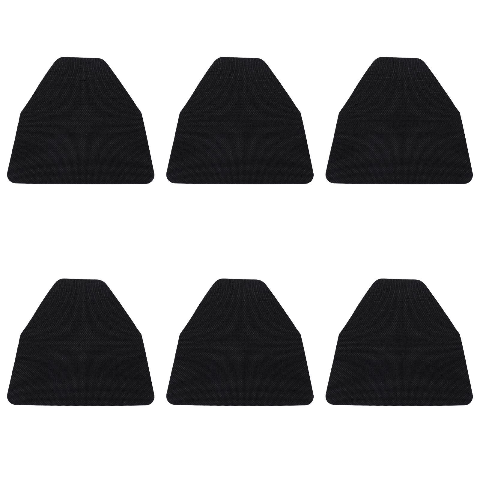 Fishine Men's Black 6Pcs Urinal Mat Odor Control Absorbent Deodorizing Floor Mat Non Slip Pee Pad For Bathroom Reusable 55X43.5cm