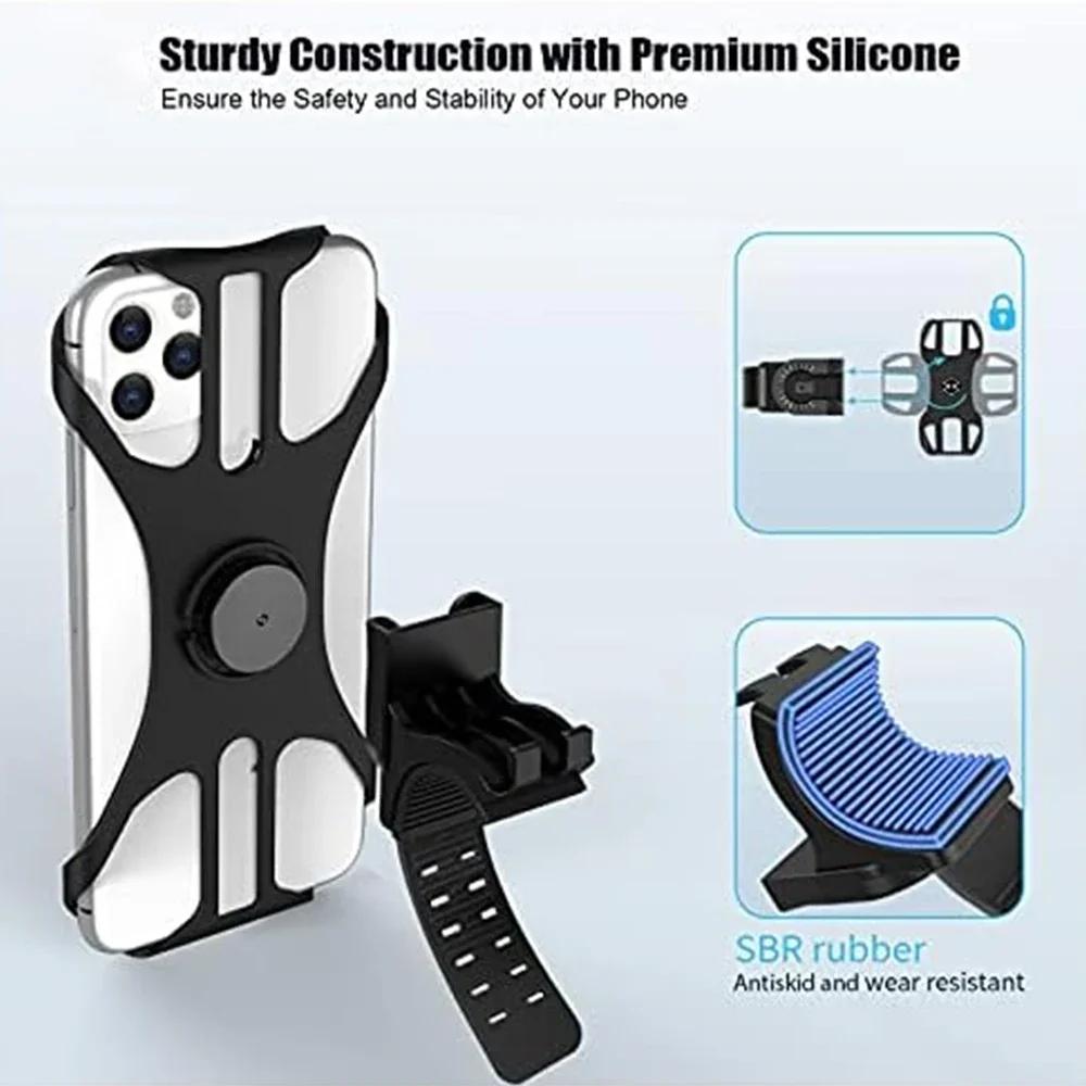 360° Removable Phone Holder Universal Phone Mount for Bicycle Motorcycle Scooter Phone Mount for 4" To 7" All Smartphones