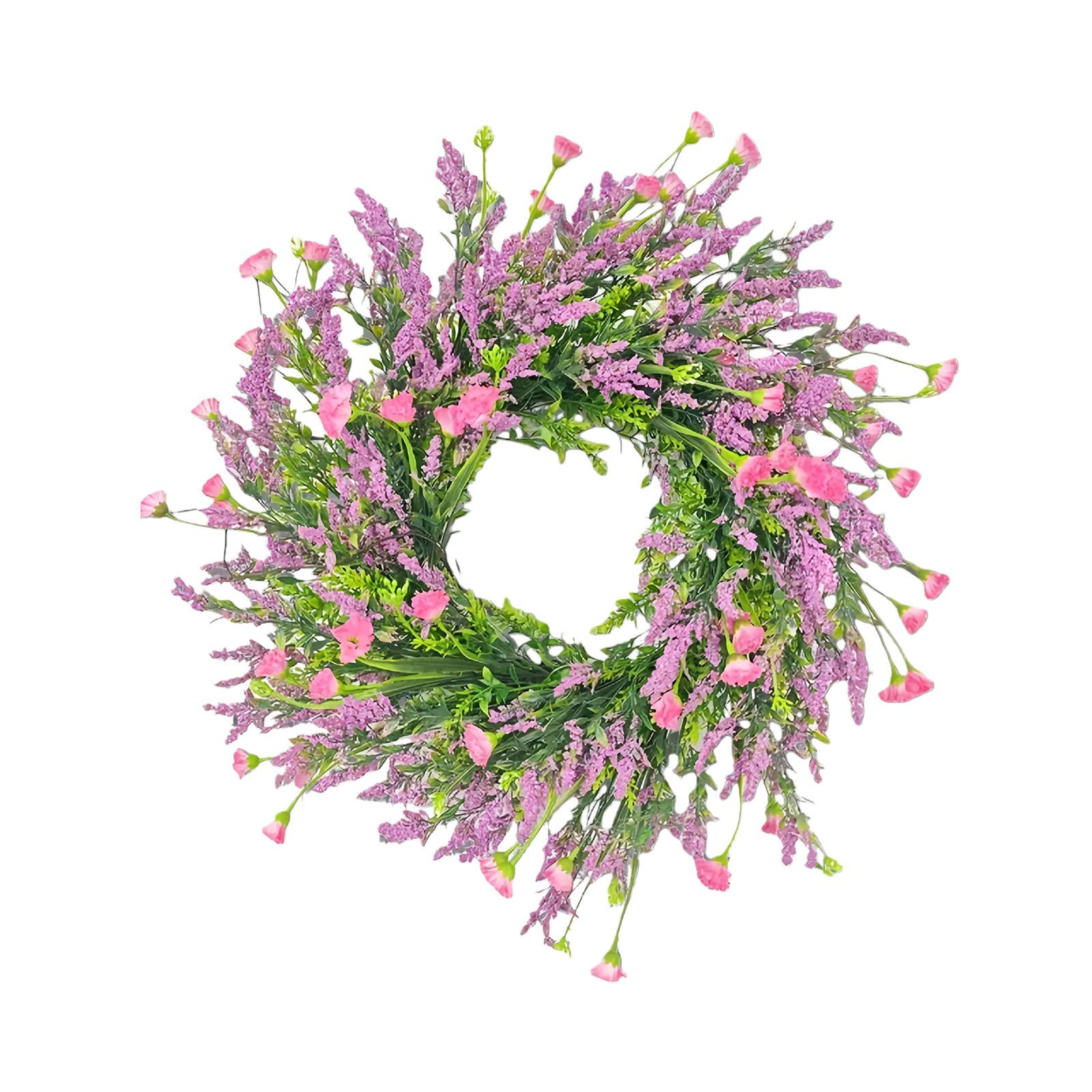 

Artificial Floral Wreath, And Purple Lavender Wreath, Spring Decoration One Size рожевий