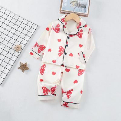 Spring Autumn Baby Girls Set Children Pajamas Long Sleeved Shirt Pants Two Pcs Sets Kids Sleepwear Toddler