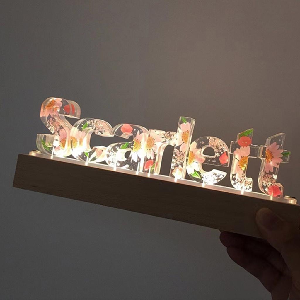 Wooden LED Lights Display Base for Resin Art Wooden LED Light Display Stand