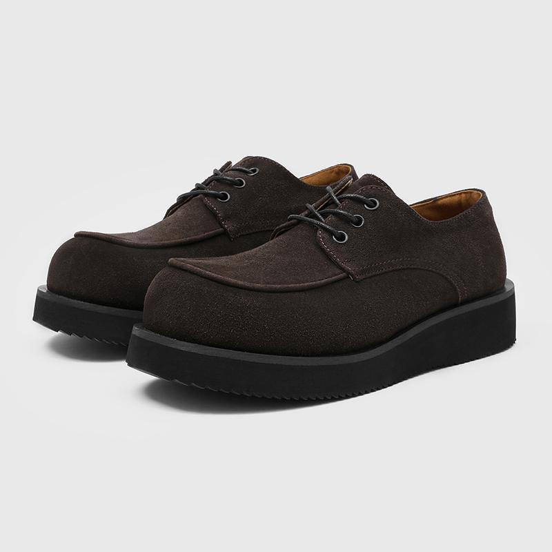 Men's Derby Shoes Fashion autumn and winter styles Office or leisure party 38-46 Hot selling young shoesThick bottom trend
