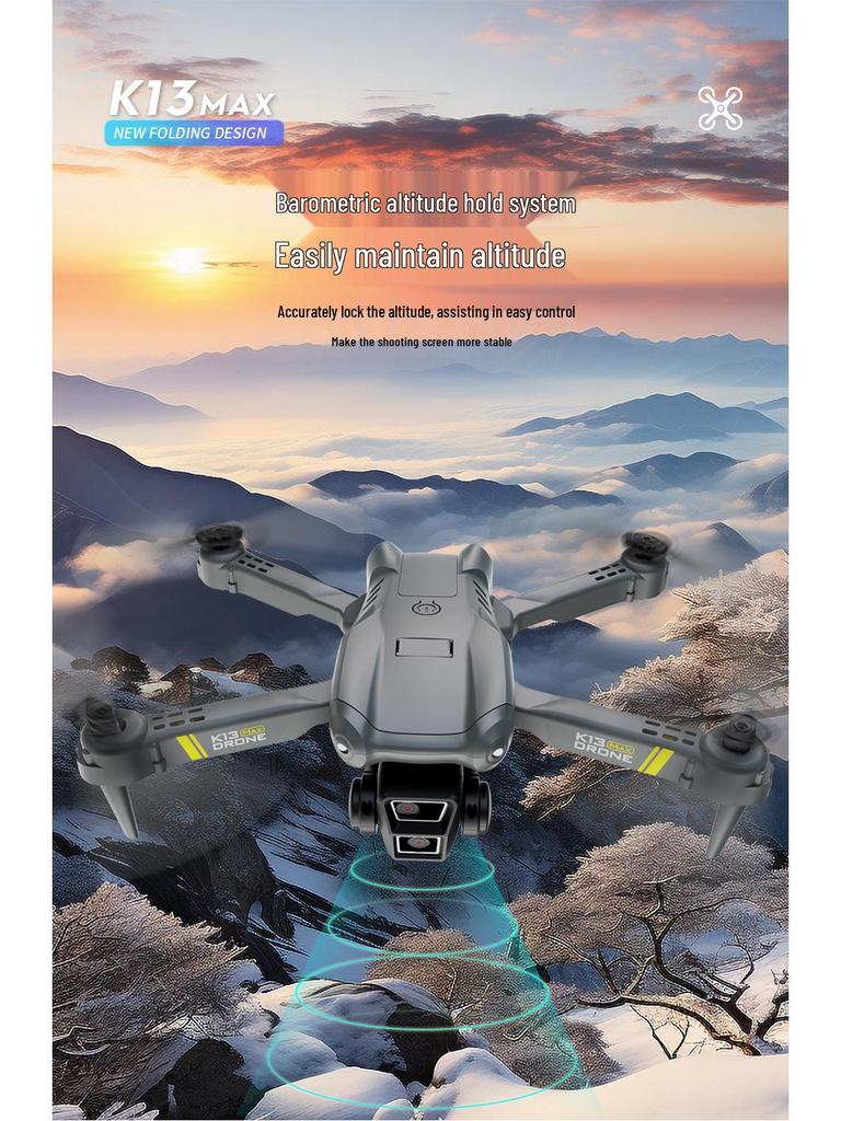 K13MAX Foldable Drone with HD Dual Camera and Altitude Hold, Remote Control Quadcopters for Aerial Photography