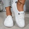 Women's Simple Casual Spring/Summer Plus Size New Low-Top Platform Sneakers Height-Increasing Thickened Comfortable Sole for Daily Commuting
