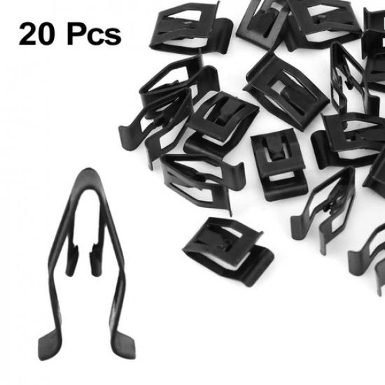 20Pcs Black Automotive Car Dash Dashboard Console Trim Metal Retainer