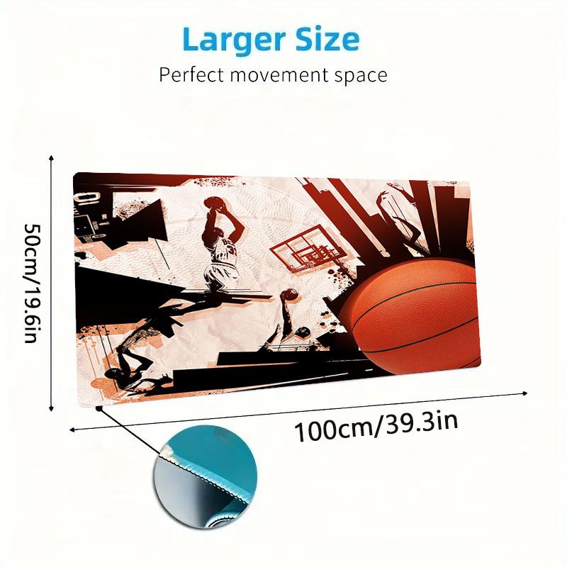 Basketball Match Color Mouse Pad Large Gaming Table Cushion Non-slip Laptop Tablet Big Mousepad XXL Mat Mini PC Playmat With Lock Edge