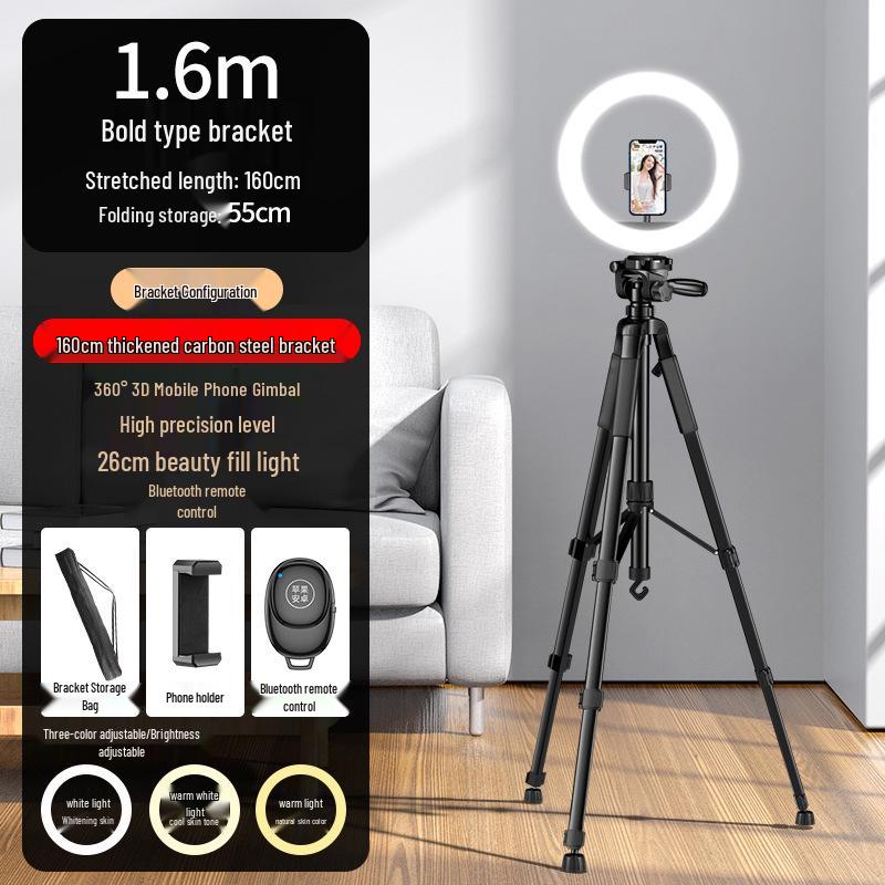 2025 Professionellt Bärbart Multifunktionellt Stativ för Mobiltelefonfotografering
