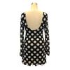 Women's Spring/summer Sexy Polka Dot Backless Mesh Mini Dress with Flared Sleeves