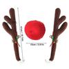 ZENGO Car Reindeer Antlers & Red Nose, Vehicle Christmas Decorations Window Roof-Top & Grille Rudolph Reindeer Jingle Bell Antlers Car Accessories